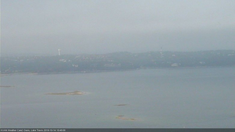 Lake Travis webcam, October 14, 2018 9:50 AM CT
