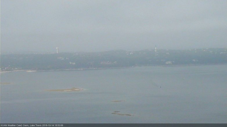 Lake Travis webcam, October 14, 2018 9:55 AM CT