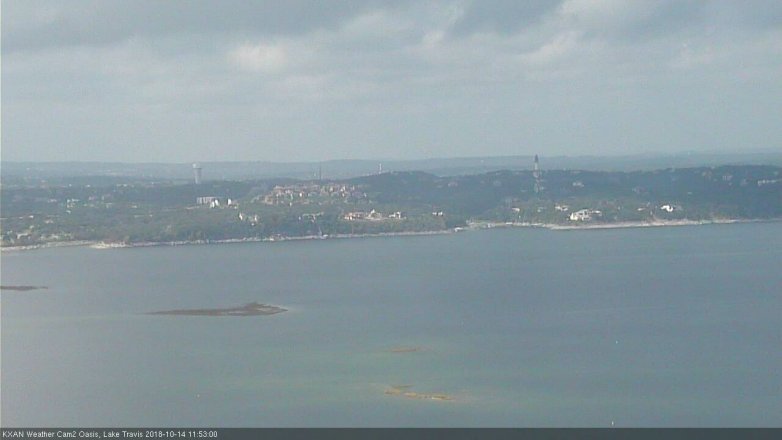 Lake Travis webcam, October 14, 2018 10:55 AM CT