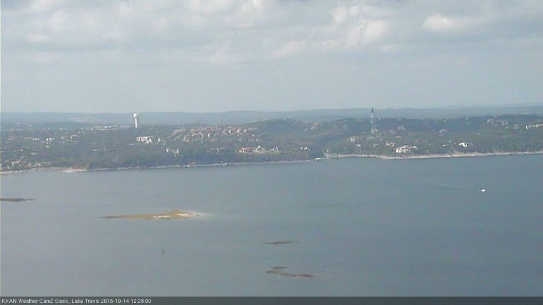 Lake Travis webcam, October 14, 2018 11:30 AM CT