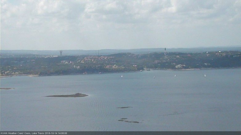 Lake Travis webcam, October 14, 2018 1:10 PM CT