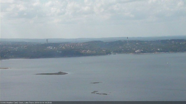 Lake Travis webcam, October 14, 2018 1:30 PM CT