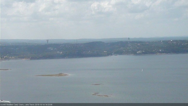 Lake Travis webcam, October 14, 2018 1:35 PM CT