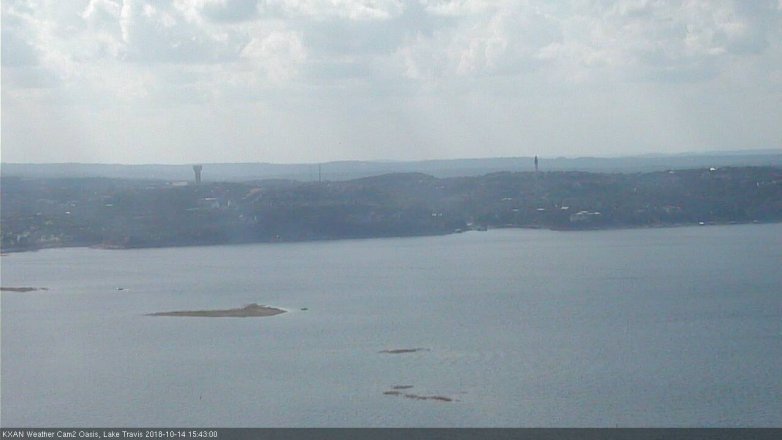 Lake Travis webcam, October 14, 2018 2:45 PM CT