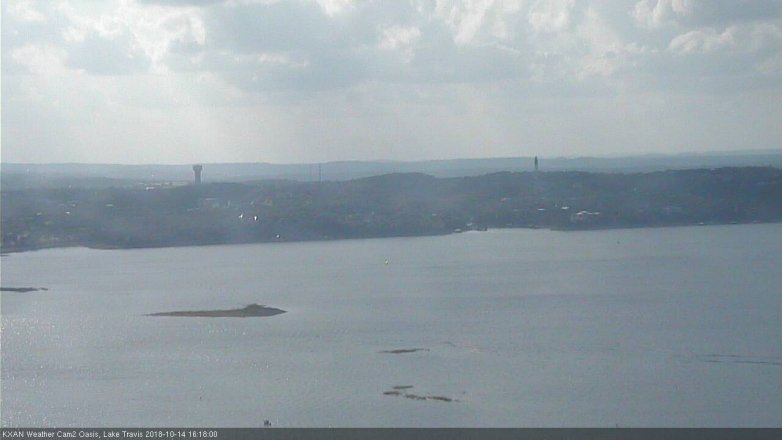 Lake Travis webcam, October 14, 2018 3:20 PM CT