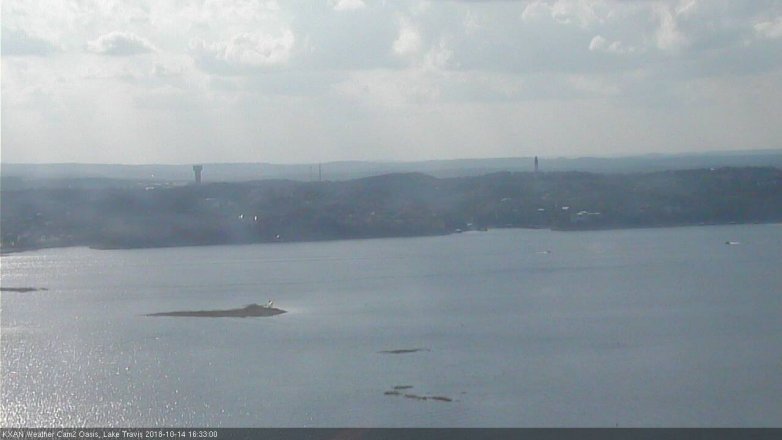 Lake Travis webcam, October 14, 2018 3:35 PM CT