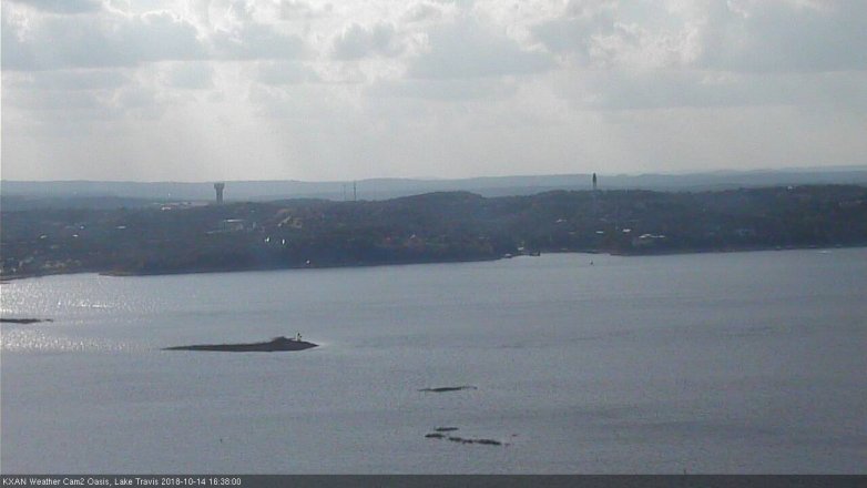 Lake Travis webcam, October 14, 2018 3:40 PM CT