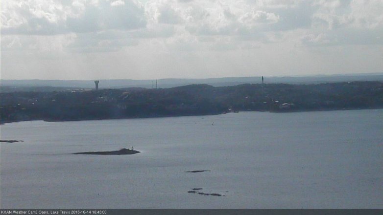 Lake Travis webcam, October 14, 2018 3:45 PM CT
