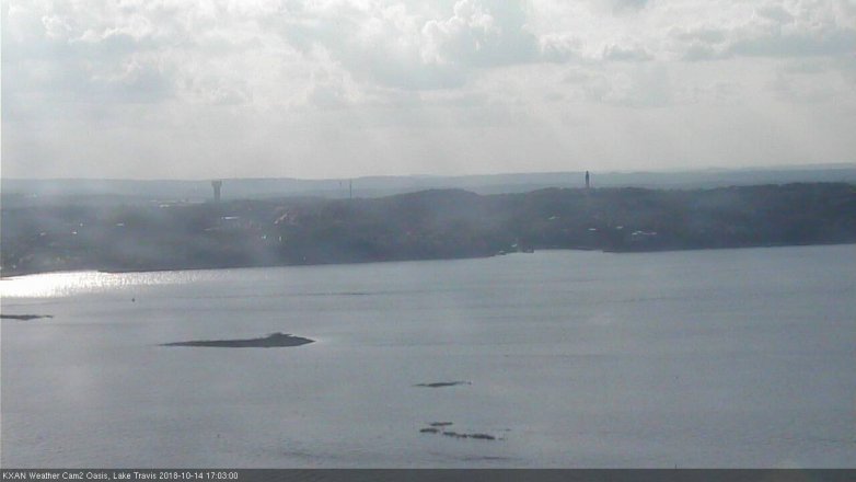 Lake Travis webcam, October 14, 2018 4:05 PM CT