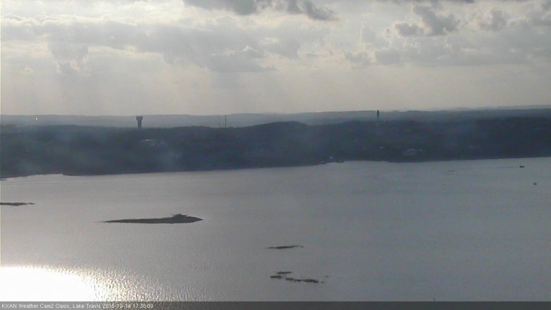 Lake Travis webcam, October 14, 2018 4:40 PM CT