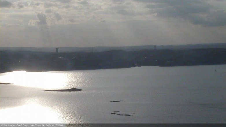 Lake Travis webcam, October 14, 2018 4:55 PM CT