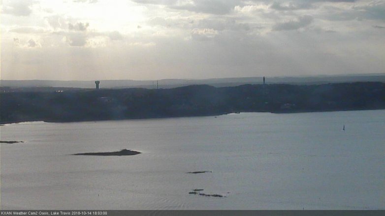 Lake Travis webcam, October 14, 2018 5:05 PM CT
