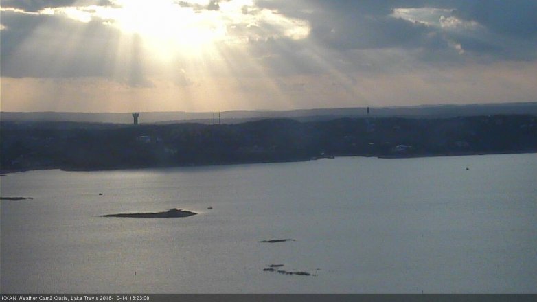 Lake Travis webcam, October 14, 2018 5:25 PM CT
