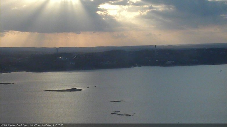 Lake Travis webcam, October 14, 2018 5:30 PM CT