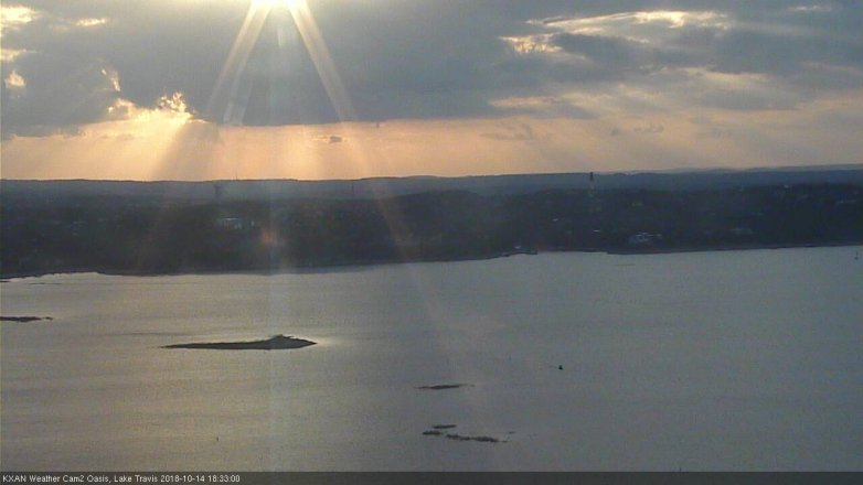 Lake Travis webcam, October 14, 2018 5:35 PM CT