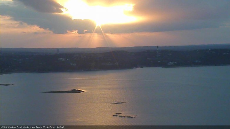 Lake Travis webcam, October 14, 2018 5:50 PM CT
