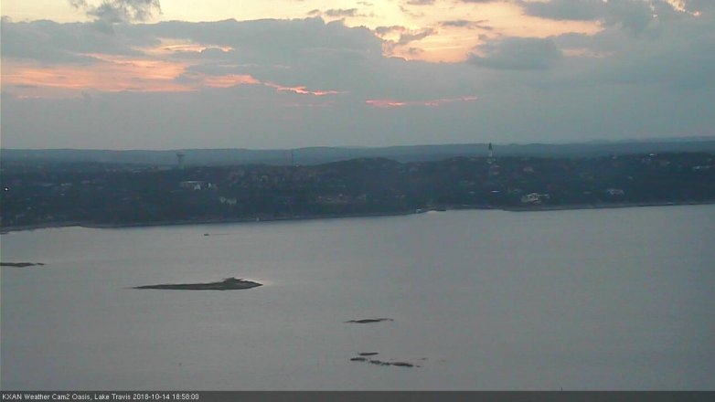 Lake Travis webcam, October 14, 2018 6:00 PM CT