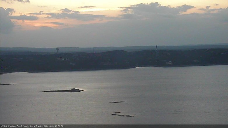 Lake Travis webcam, October 14, 2018 6:10 PM CT