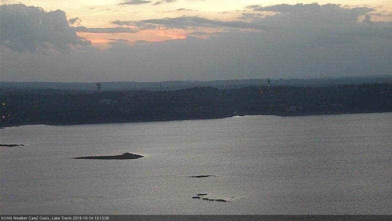 Lake Travis webcam, October 14, 2018 6:15 PM CT