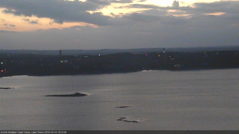 Lake Travis webcam, October 14, 2018 6:25 PM CT
