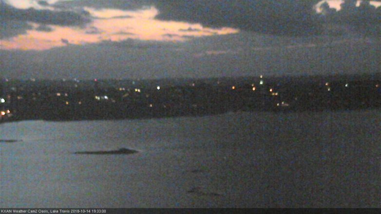 Lake Travis webcam, October 14, 2018 6:35 PM CT
