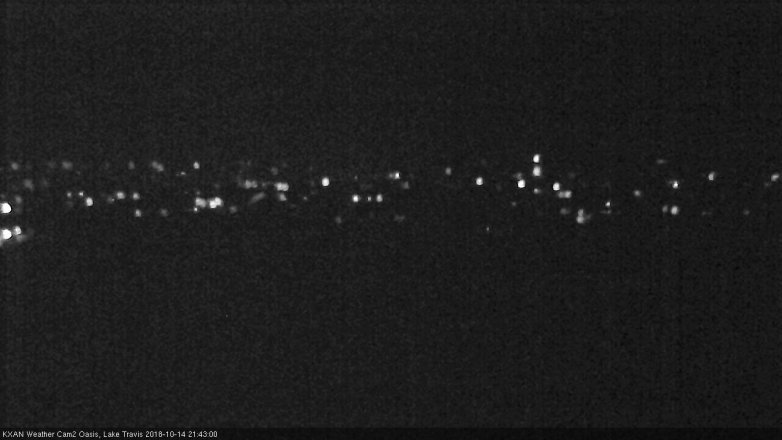 Lake Travis webcam, October 14, 2018 8:45 PM CT