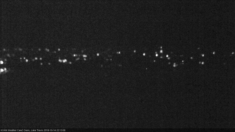 Lake Travis webcam, October 14, 2018 9:15 PM CT