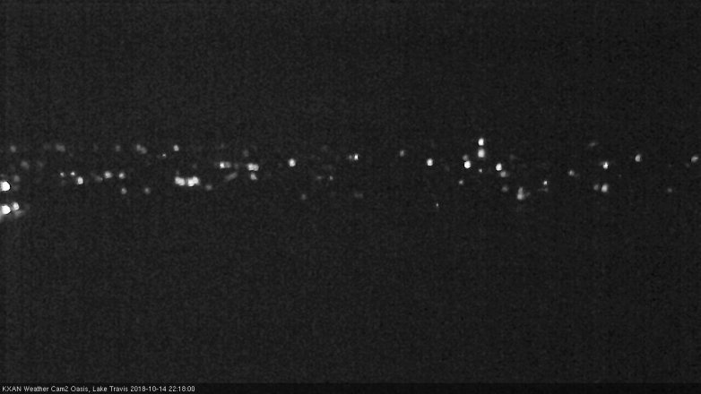 Lake Travis webcam, October 14, 2018 9:20 PM CT