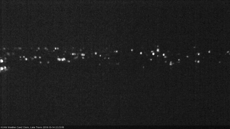 Lake Travis webcam, October 14, 2018 9:25 PM CT