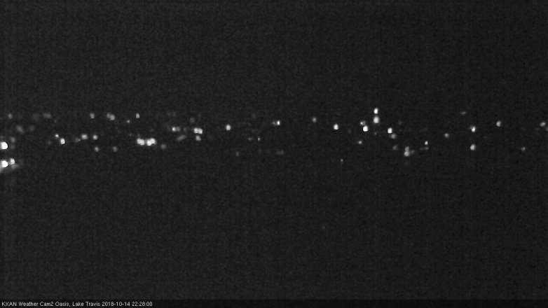 Lake Travis webcam, October 14, 2018 9:30 PM CT