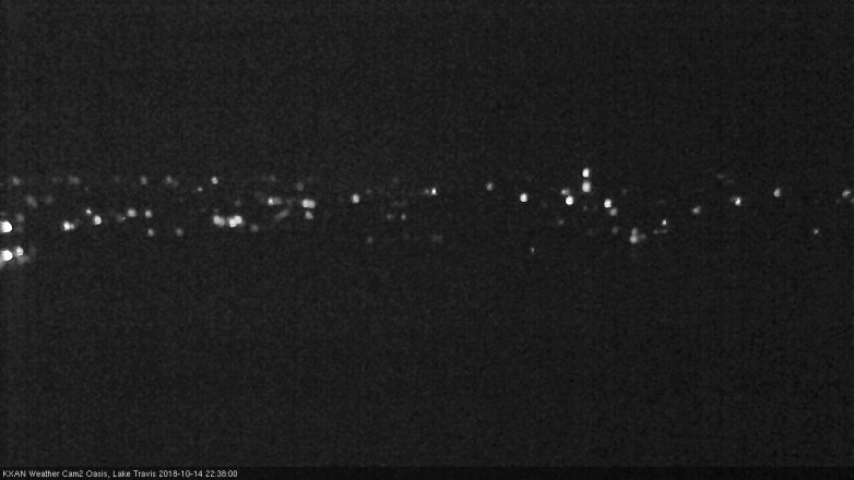 Lake Travis webcam, October 14, 2018 9:40 PM CT