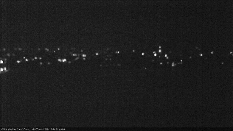 Lake Travis webcam, October 14, 2018 9:45 PM CT