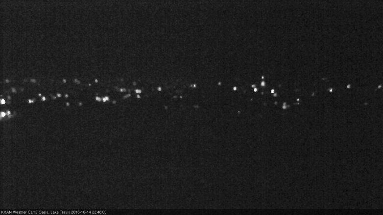 Lake Travis webcam, October 14, 2018 9:50 PM CT
