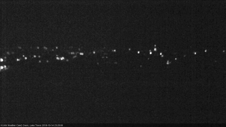 Lake Travis webcam, October 14, 2018 10:30 PM CT