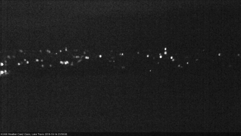 Lake Travis webcam, October 14, 2018 11:00 PM CT