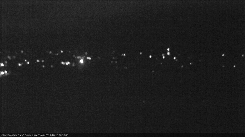 Lake Travis webcam, October 14, 2018 11:20 PM CT