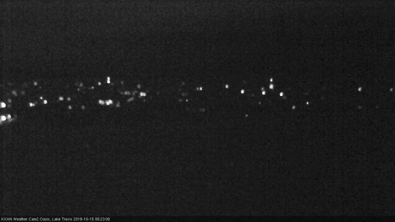 Lake Travis webcam, October 14, 2018 11:25 PM CT