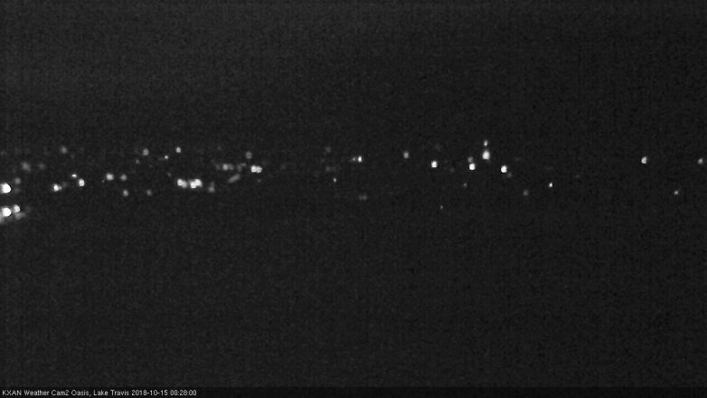 Lake Travis webcam, October 14, 2018 11:30 PM CT