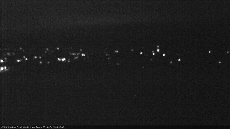 Lake Travis webcam, October 14, 2018 11:40 PM CT