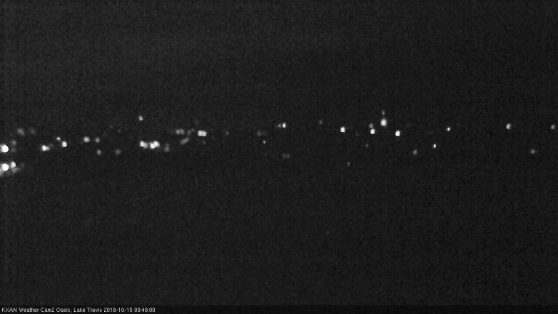 Lake Travis webcam, October 14, 2018 11:50 PM CT