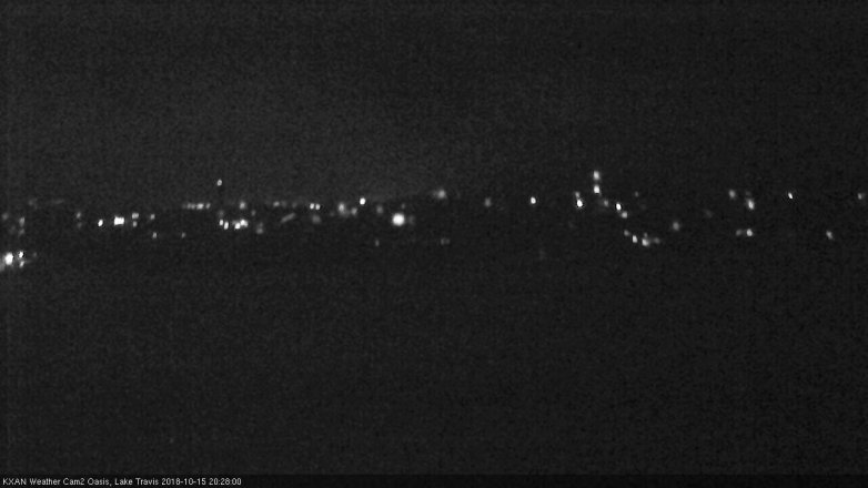 Lake Travis webcam, October 15, 2018 7:30 PM CT