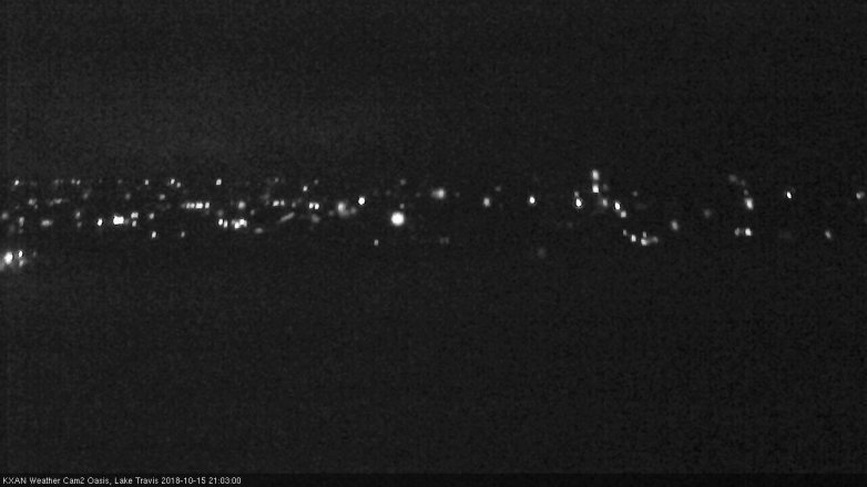 Lake Travis webcam, October 15, 2018 8:05 PM CT