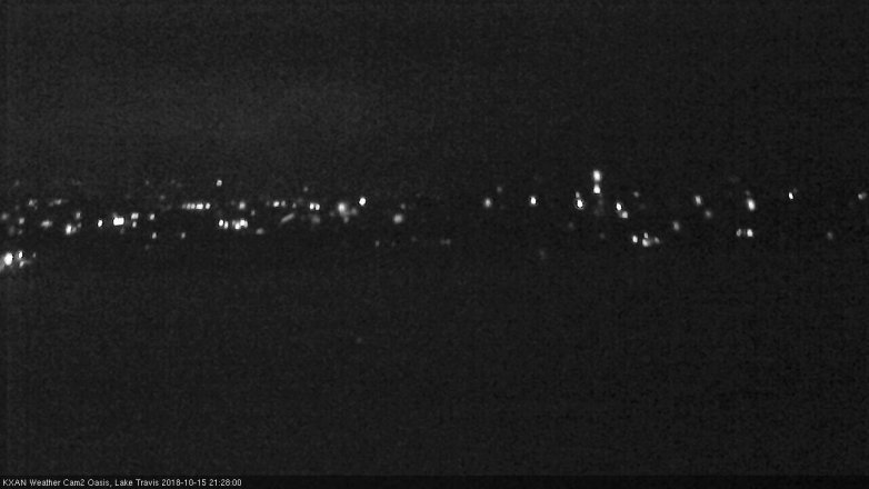 Lake Travis webcam, October 15, 2018 8:30 PM CT