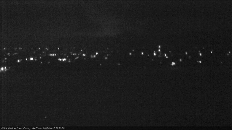 Lake Travis webcam, October 15, 2018 9:25 PM CT