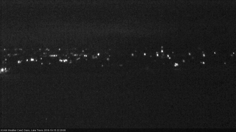 Lake Travis webcam, October 15, 2018 9:30 PM CT