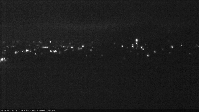 Lake Travis webcam, October 15, 2018 9:45 PM CT