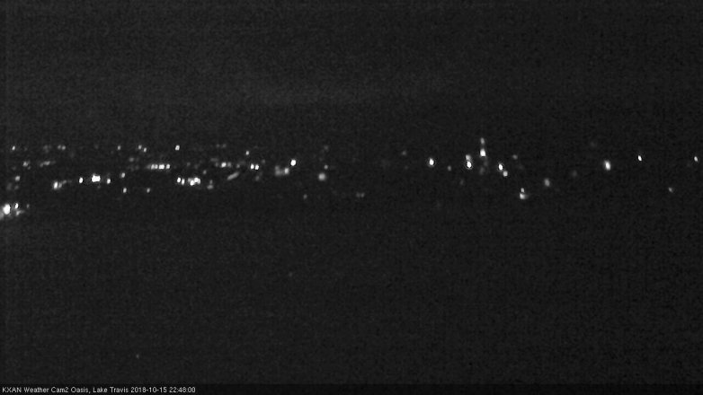 Lake Travis webcam, October 15, 2018 9:50 PM CT