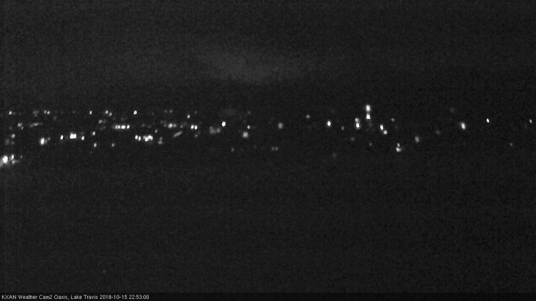 Lake Travis webcam, October 15, 2018 9:55 PM CT