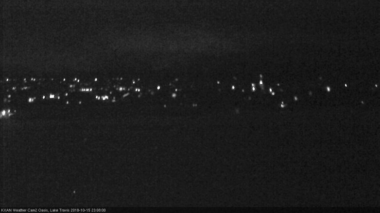 Lake Travis webcam, October 15, 2018 10:10 PM CT