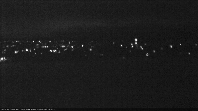 Lake Travis webcam, October 15, 2018 10:30 PM CT